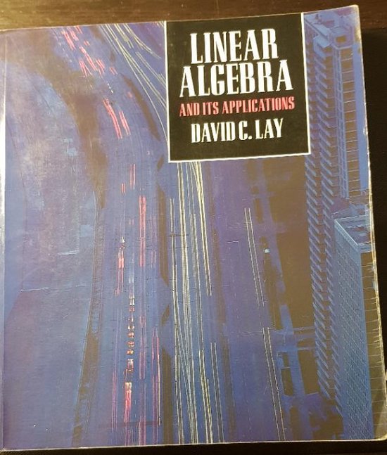 Linear Algebra and its applications, David C. Lay | 9780201845563 ...