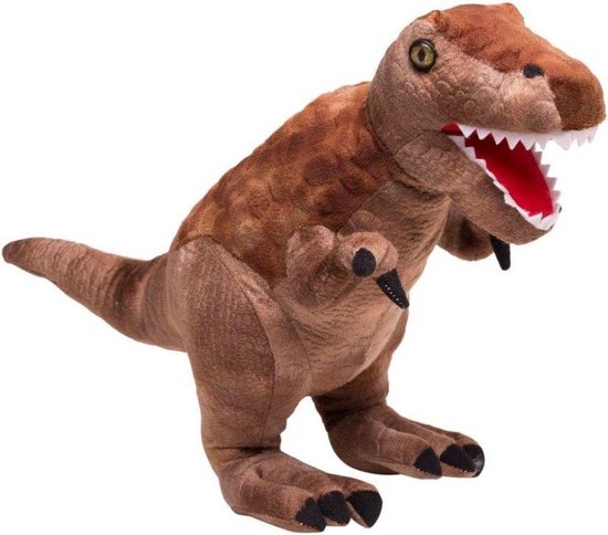 ziekte gazon boycot T-rex - Dinosaurus knuffel - Bruin - Lengte 48 cm | bol.com