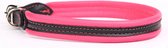 Dog's Companion Leren Halsband - Lengte: 55 cm Verstelbaar van 49-52 cm x 20 mm - soft/duo - Roze