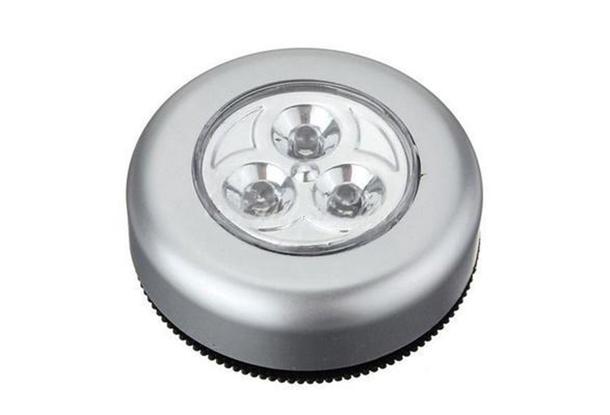 鍔 Overleg Vermelden Luxe Zilveren Zelfklevende LED Druklampen Set - 3 Stuks | Werkt Zonder  Stopcontact |... | bol.com