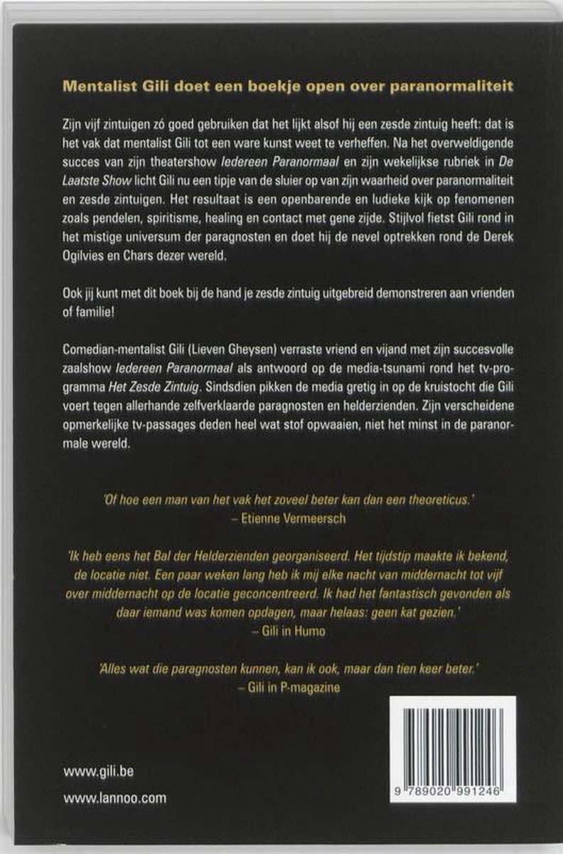 Iedereen Paranormaal - back cover