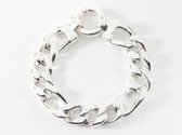 Zilveren armband met figaro schakels - 20 cm.
