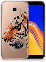 Geschikt voor Samsung Galaxy J4 Plus (2018) TPU Siliconen Hoesje Watercolor Tiger