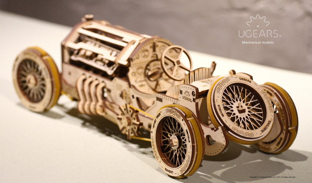 UGEARS Houten 3D Model - U-9 Grand Prix Car — afbeelding 22