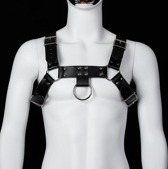 Foto: Banoch chest harness rafal imitatie leren harnas voor man