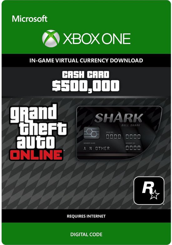 Grand Theft Auto V (GTA 5) - Bull Shark Cash Card: $ 500.000 - Xbox One download - Rockstar