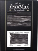 Lex & Max Tripoli - Losse hoes voor hondenkussen - Rechthoek - Antraciet - 100x70cm