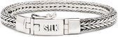 SILK Jewellery - Zilveren Armband - Alpha - 322.19 - Maat 19,0