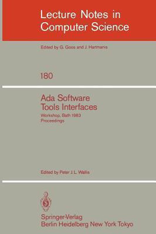 Ada Software Tools Interfaces - cover