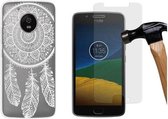 MP Case glasfolie tempered screen protector gehard glas voor Motorola Moto G5 + Gratis Spring TPU case hoesje voor Motorola Moto G5