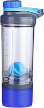 Shake & Go FIT + compartiment - 650 ml - blauw