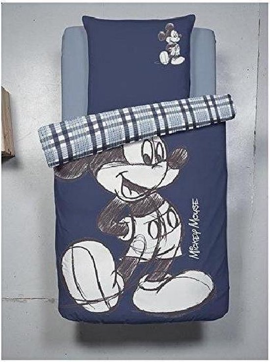 Disney Mickey Mouse dekbedovertrek 1 persoon (Blauw/paars) | bol.com