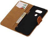 Snake Bookstyle Wallet Case Hoesje - Geschikt voor LG G5 Bruin