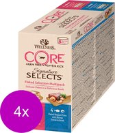 Wellness Core Signature Selects Flaked Multi-Pack - Kattenvoer - 4 x Mix 8x79 g