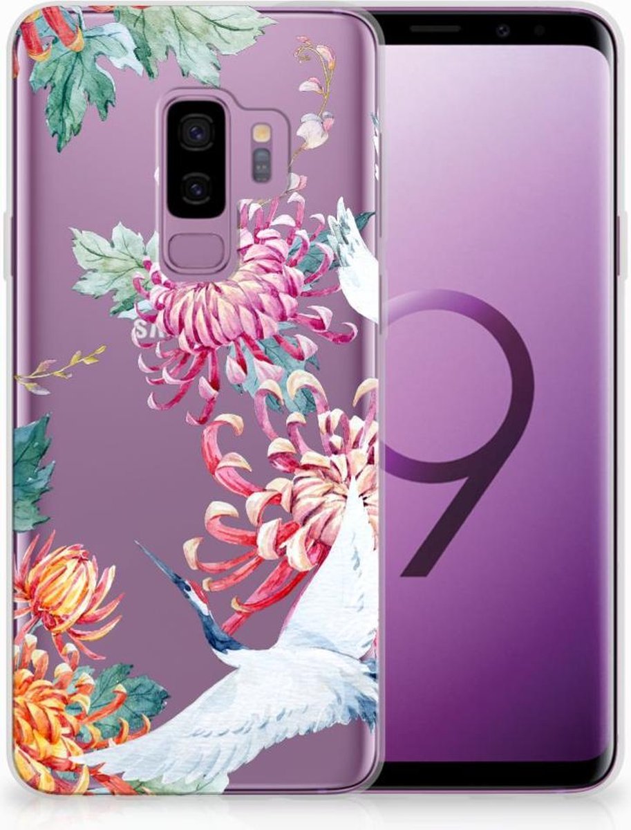 Samsung Galaxy S9 Plus TPU Hoesje Bird Flowers