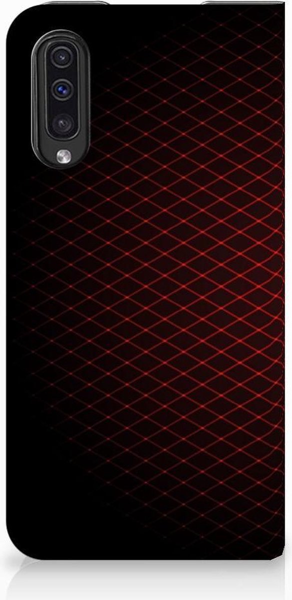 Samsung Galaxy A50 Hoesje met Magneet Geruit Rood