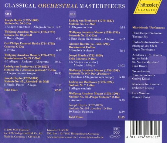 Various Artists - Classical Orchestral Masterpieces (2 CD), Ivan ...