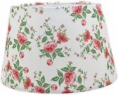 ZoeZo Design - Lampenkap - roze - met roosjes - 15 x 20 x 13 cm - kleine lampenkap - voor tafellamp -E27