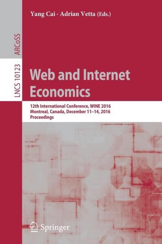 Web and Internet Economics - cover