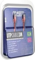 Sweex UTP Cat.5E Cable 3M Yellow netwerkkabel Geel