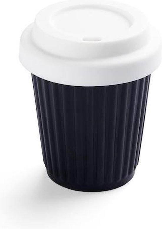 voordeel Ontleden Zwaaien Trendy Koffiebeker To Go (ZWART) - Gerecycled Plastic! - 236ml | Zero Waste  | Duurzaam... | bol.com