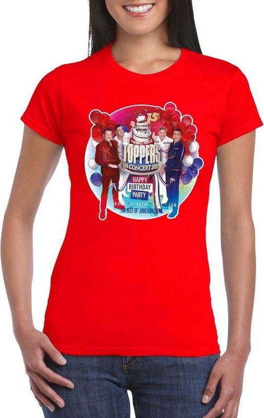 Toppers Rood Toppers in concert 2019 officieel t-shirt dames - Officiele  Toppers in... | bol.com