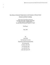 The Effects of Elevated Temperatures on the Response of Resins Under Dynamic and Static Loadings