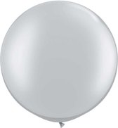 Zilveren Metallic Ballon XL - 90cm