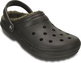 Crocs Classic Fuzz Lined Clog Slippers Slippers - Maat 43/44 - Unisex - bruin