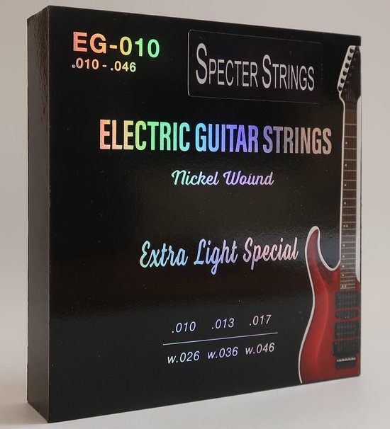 Specter Strings cordes professionnelles pour la guitare électrique set .010  Nickel -... | bol.com