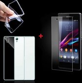 Ultra Dunne TPU silicone case hoesje Met Gratis Tempered glass Screen Protector Sony Xperia Z3