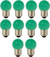 10 stuks - Bailey LED kogellamp Gekleurd E27 1W Groen 30lm