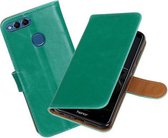 Groen Pull-Up Wallet Case Hoesje voor Huawei P Smart