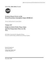 Boreas Tgb-1/Tgb-3 Water Table and Peat Temperature Data Over the Nsa