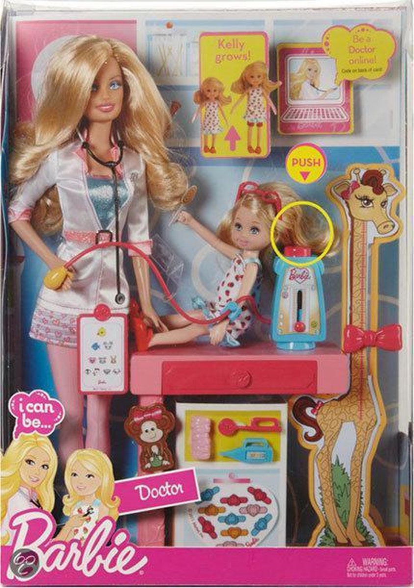 module Glad toewijding Barbie Kinderarts met Shelly | bol.com