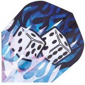 Harrows darts Flight 1608 hologram flaming dice 3 stuks