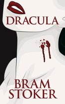 DRACULA door BRAM STOKER, met rode lippen en bloeddruppels op de nek.