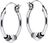 Lovenotes - Zilveren creolen bali hoops