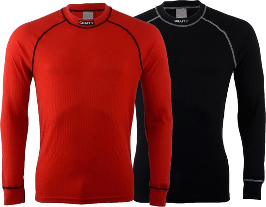 Craft Longsleeve Thermo - Sportshirt - Mannen - Maat XL - Rood/ Zwart |  bol.com