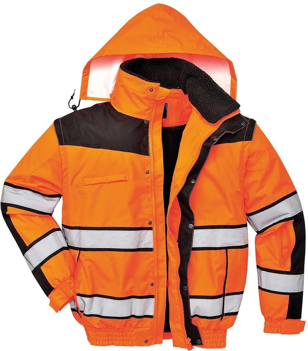 Bomberjack Oranje met reflectiestrepen Portwest C466.