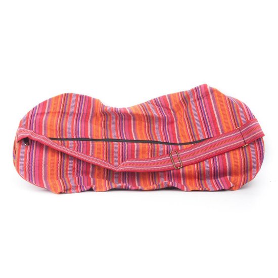 Yogamat tas katoen roze gestreept (67x24 cm) van Yogamat — afbeelding 2