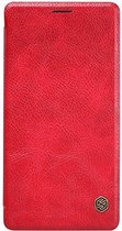 Nillkin� Qin Samsung A7 Hoesje - Wallet Case - Portemonnee Case - PU Leren Hoes Rood + GRATIS DrPhone Samsung A7 Screenprotector