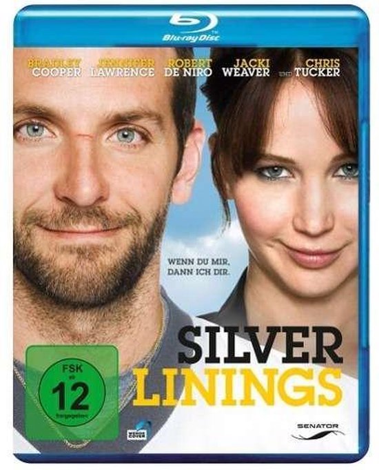 Blu-ray hoes van "Silver Linings" met Bradley Cooper en Jennifer Lawrence. FSK 12 keurmerk.