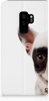 Geschikt voor Samsung Galaxy S9 Plus Uniek Standcase Hoesje Franse Bulldog