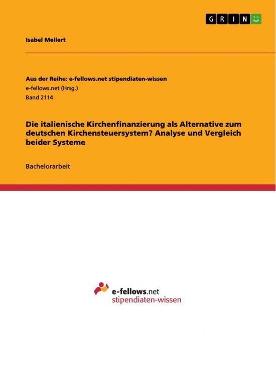 Die italienische Kirchenfinanzierung als Alternative zum deu ... - cover