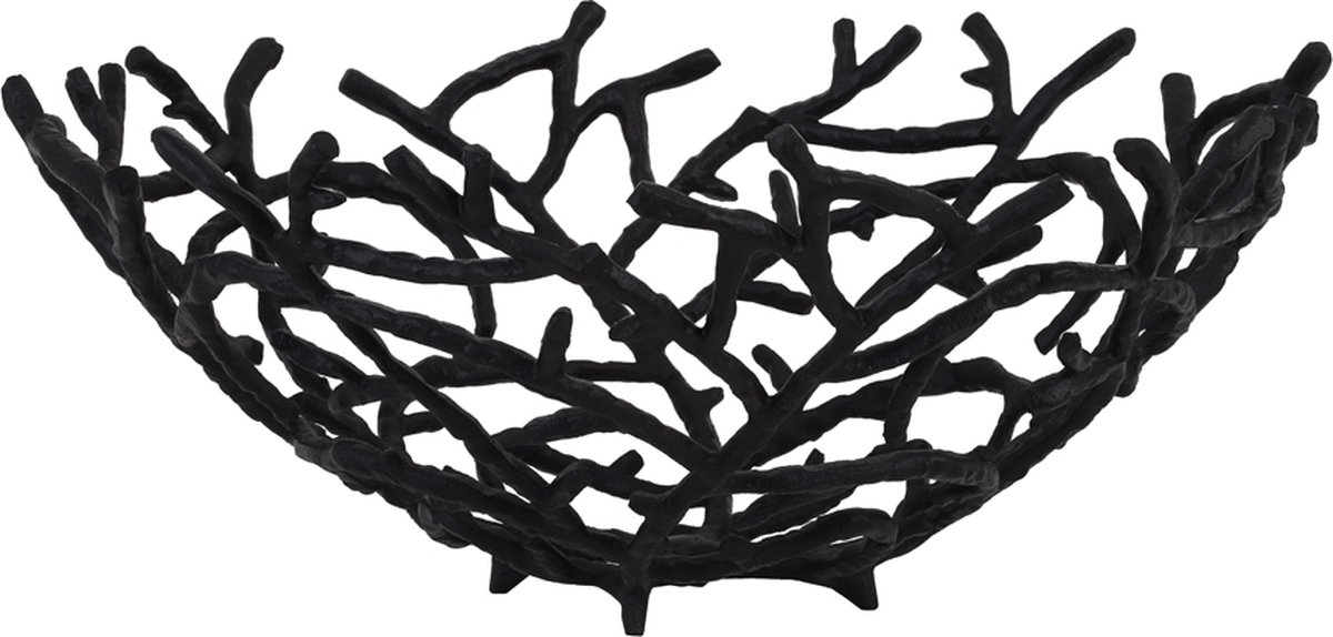 Furnings Fruitschaal Ø45x18,5 cm RAHMI mat zwart