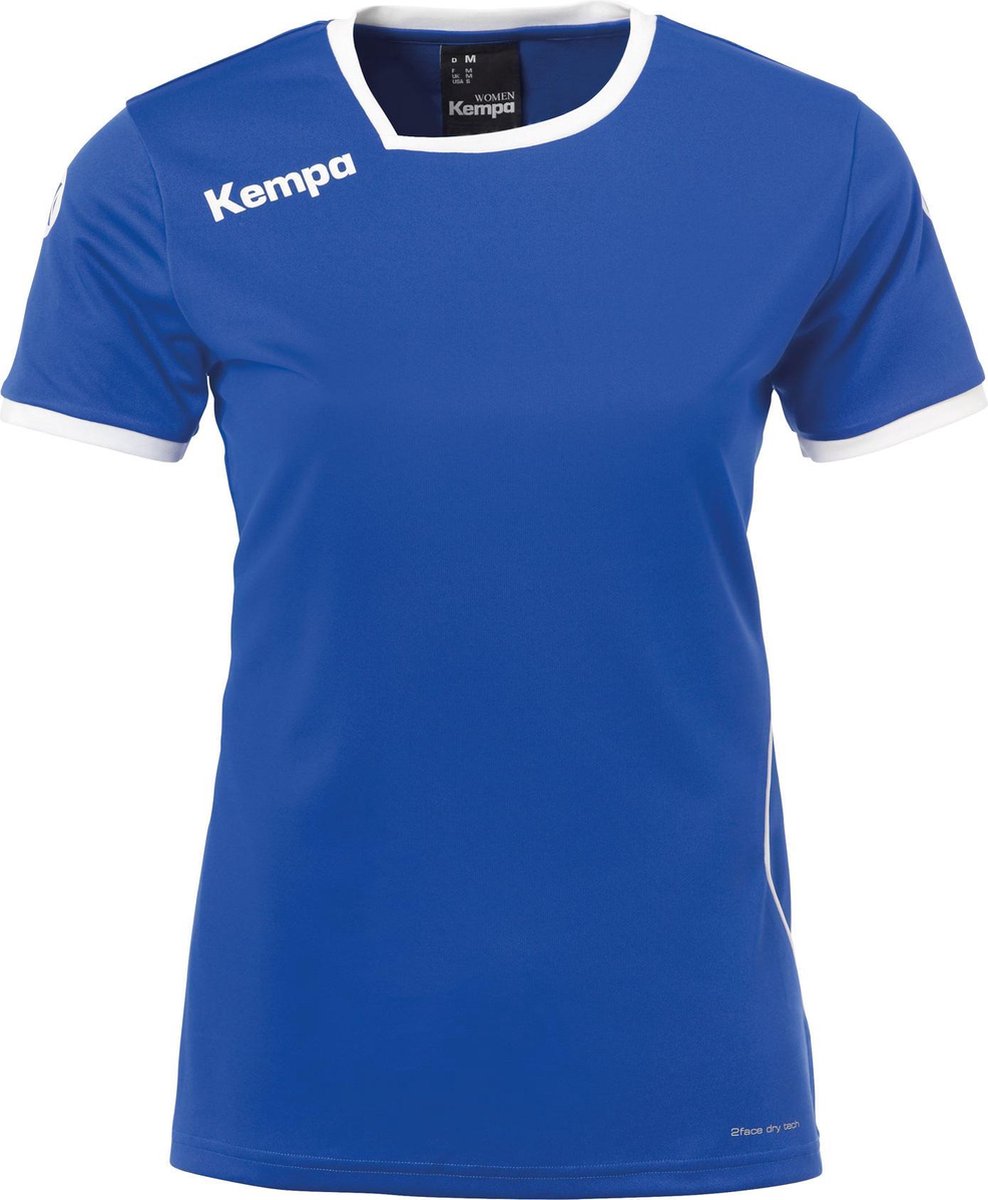 Kempa Curve Shirt Dames - Blauw / Wit - maat S