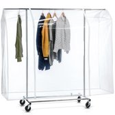 Housse pour portant à vêtements XL - Housse avec fermeture éclair - Housse de protection pour support de vêtements - Transparent - 180CM