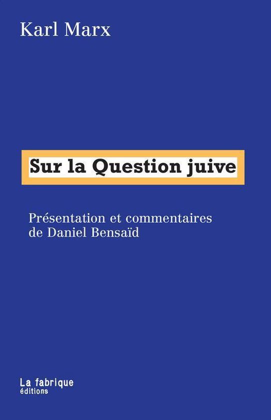Sur la Question juive - cover