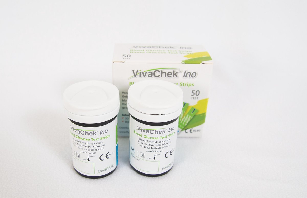 Goedkoopste VivaChek Ino start pakket inclusief 25 lancetten, lancing device en 25 strips